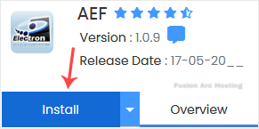 aef install button