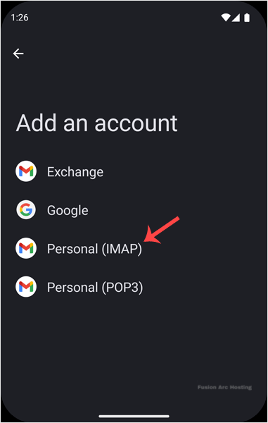 How to Set Up a cPanel Email Account in Android 20 android imap cpanel add