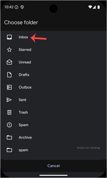 android inbox cpanel setup email