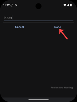 android inbox create android cpanel