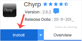 chyrp install button