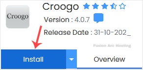croogo install button