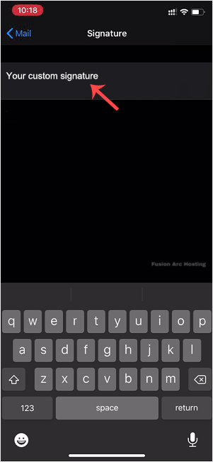 customize apple ios signature