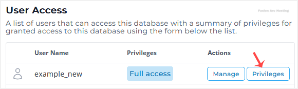 da db user privileges navigation