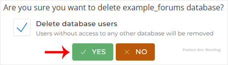 How to Delete a Database in DirectAdmin 9 da mysql confirmdel
