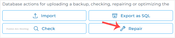 How to Repair a Database in DirectAdmin 9 da mysql db repair