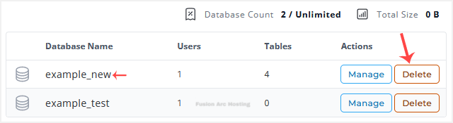 How to Delete a Database in DirectAdmin 8 da mysql deletedb