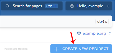 da siteredirection createbtn