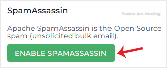 da spamassasin enable