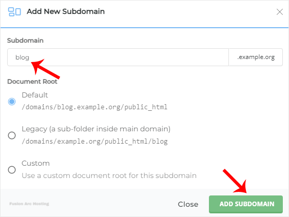How to Add a Subdomain in DirectAdmin 9 da subdomain add blog