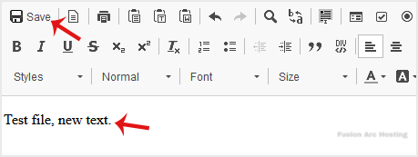 edit file in filemanager