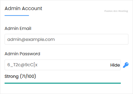general admin install screen