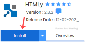 htmly install button