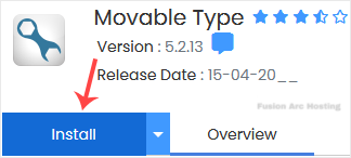 movabletype install button