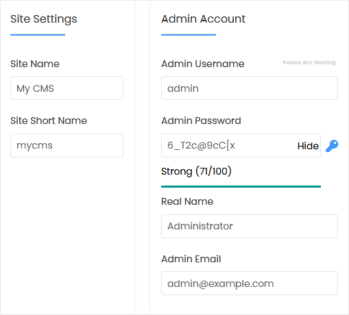mycms install screen