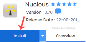 nucleus install button