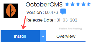 octobercms install button