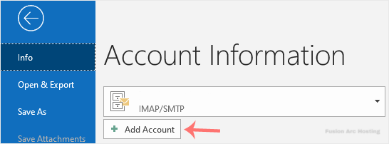 outlook 2021 add account