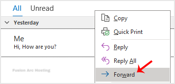 outlook 2021 forward icon