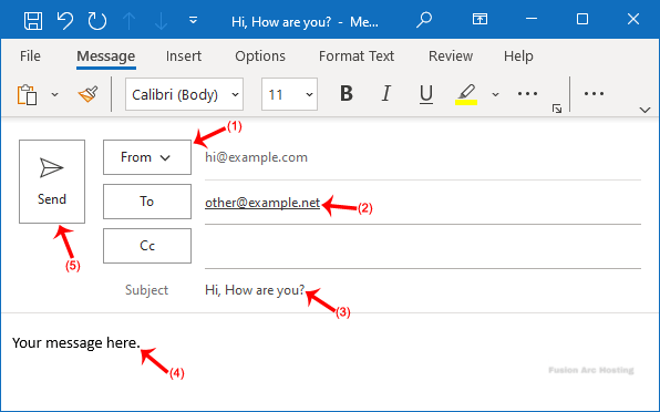 outlook 2021 send email