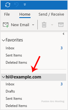 outlook mail left sidebar access