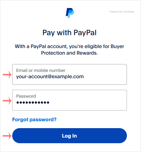 paypal login to