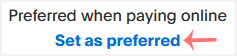 paypal set as preferred