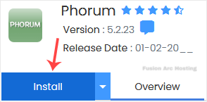 phorum install button