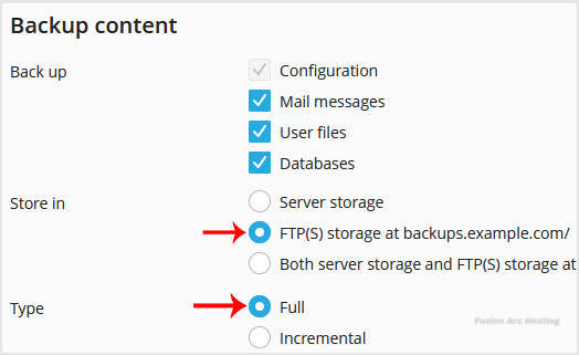 plesk backup full option