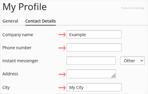 How to Change the Plesk Account's Contact Details 14 plesk client myprofile modify contact details