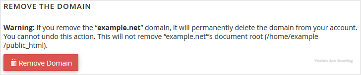 remove parked domain