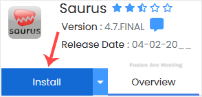 saurus install button