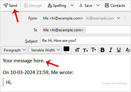 send reply mozilla thunderbird