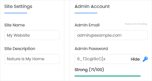 softaculous install screen four