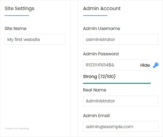 softaculous install screen three