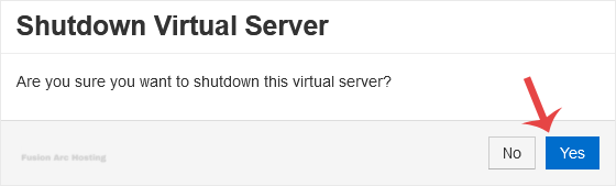 solusvm shutdown confirmation