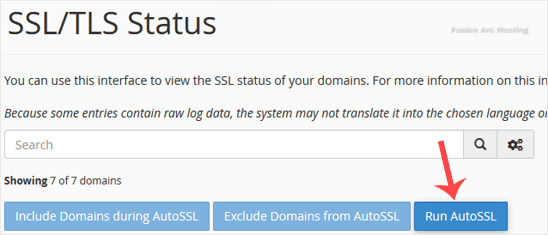ssl tls status runauto ssl