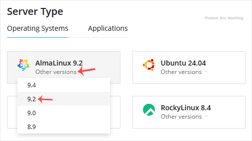 solusvm2 select os version