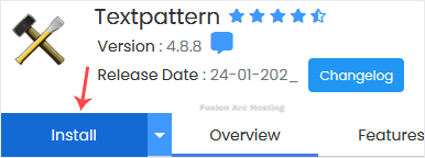 textpattern install button
