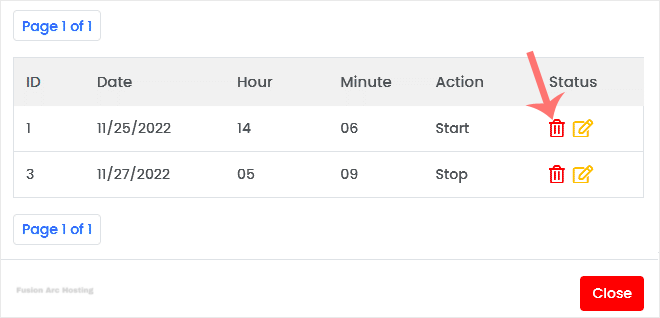 virtualizor delete self shutdown timer