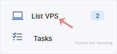 virtualizor list vps menu