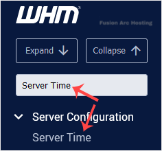 whm servertime sidebar