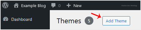wp themes add new button