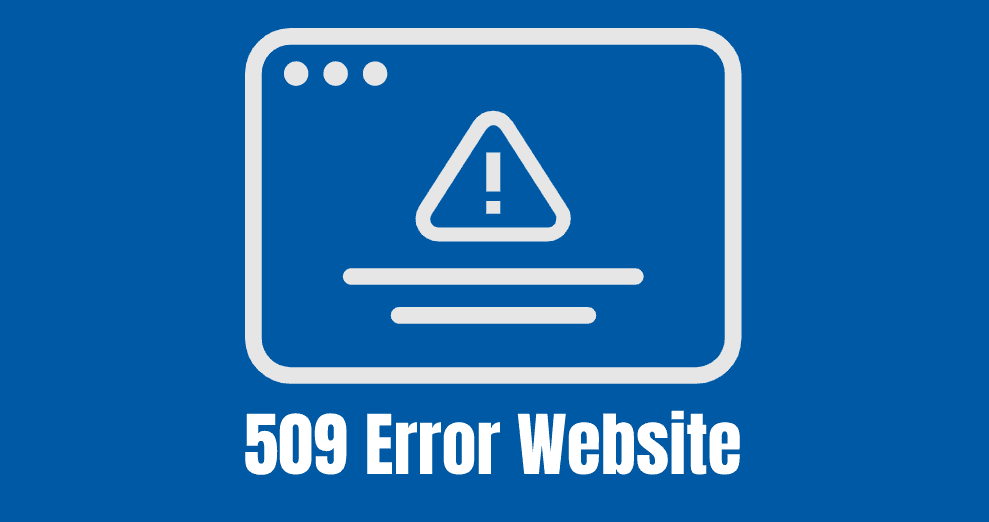 509 Error on a website image